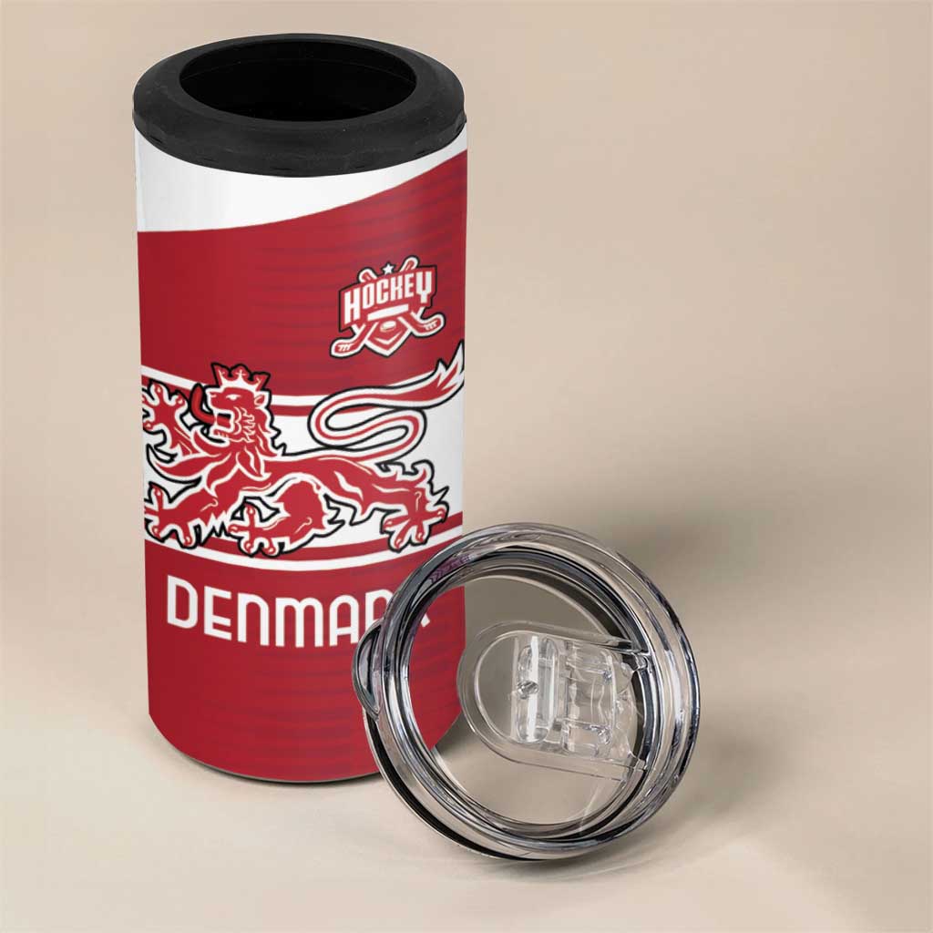 Custom Denmark Hockey 4 in 1 Can Cooler Tumbler Danish Lions