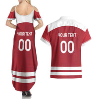 Custom Denmark Hockey Couples Matching Summer Maxi Dress and Hawaiian Shirt Danish Lions