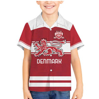 Custom Denmark Hockey Family Matching Mermaid Dress and Hawaiian Shirt Danish Lions