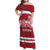 Custom Denmark Hockey Family Matching Off Shoulder Maxi Dress and Hawaiian Shirt Danish Lions