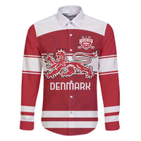 Custom Denmark Hockey Family Matching Puletasi and Hawaiian Shirt Danish Lions