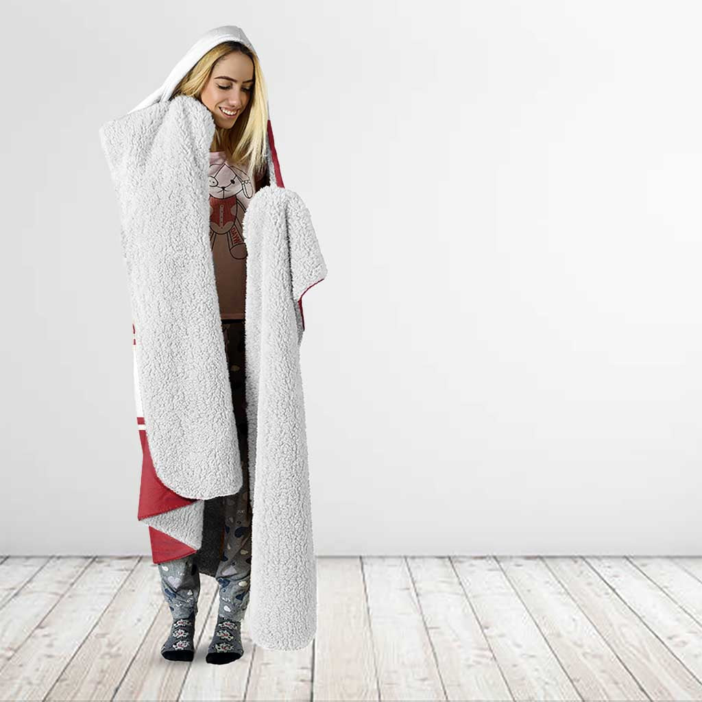 Custom Denmark Hockey Hooded Blanket Danish Lions