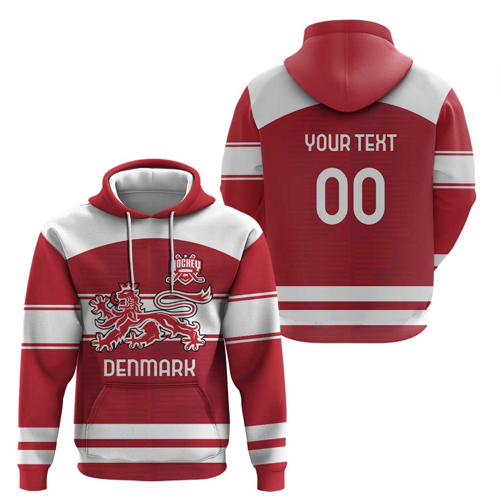 Custom Denmark Hockey Hoodie Danish Lions