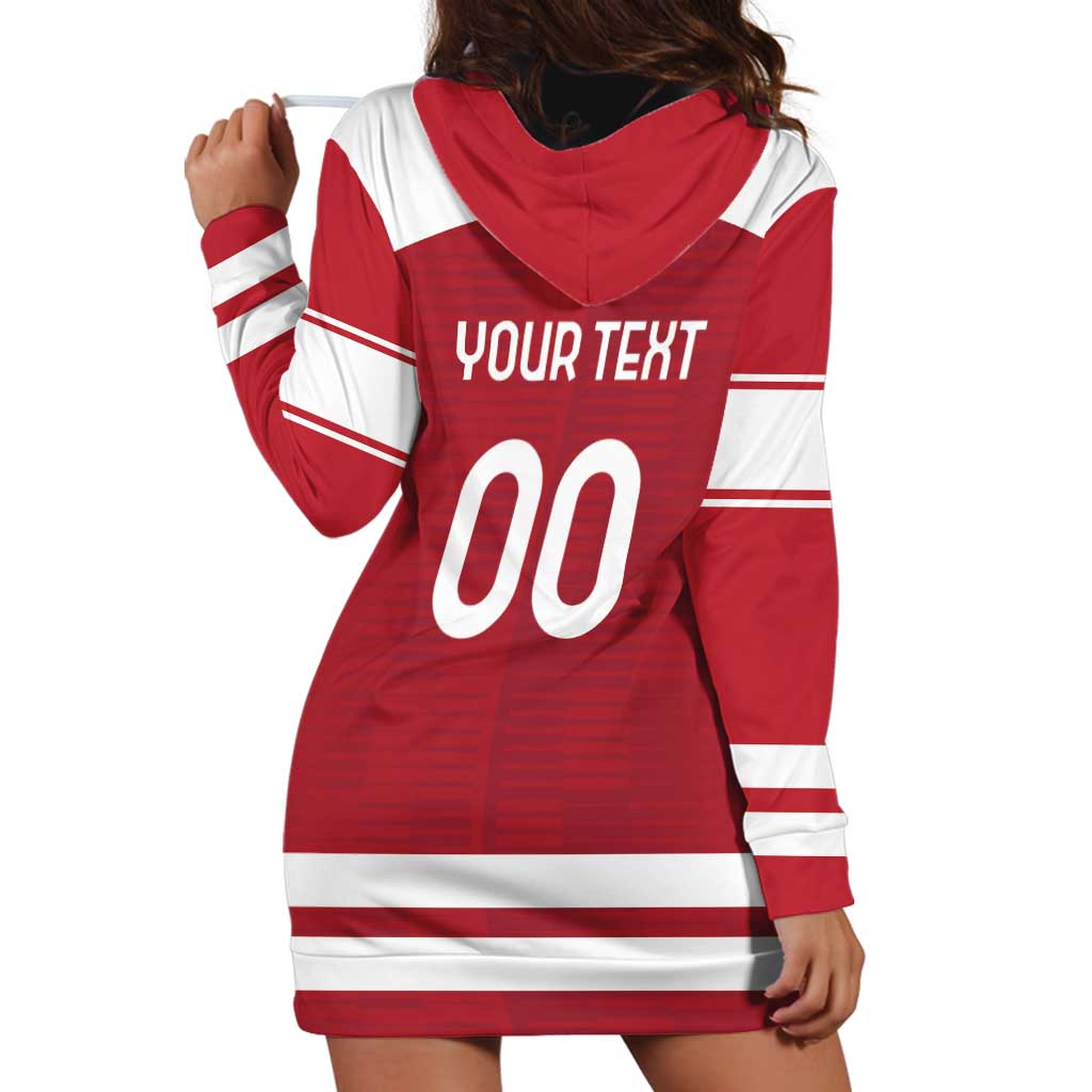 Custom Denmark Hockey Hoodie Dress Danish Lions