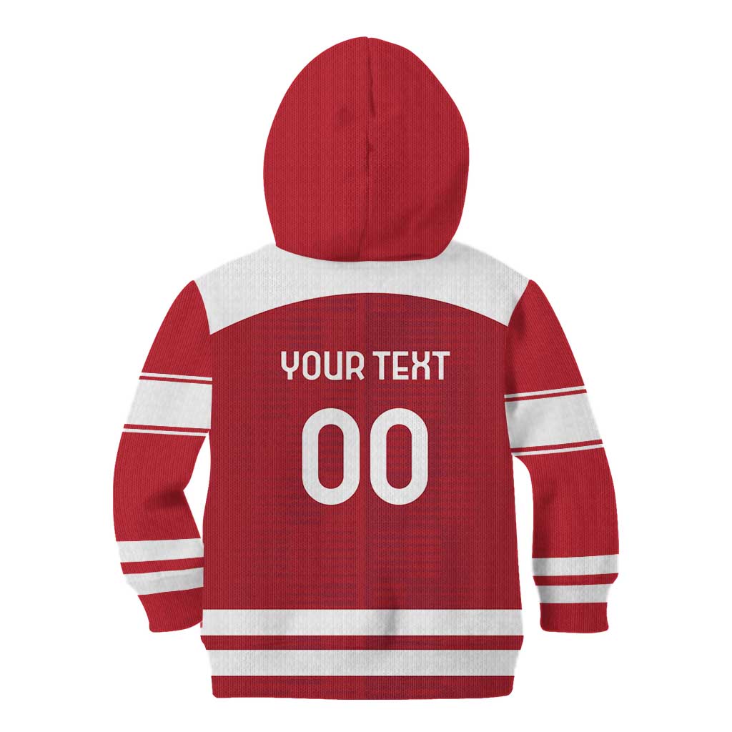 Custom Denmark Hockey Kid Hoodie Danish Lions