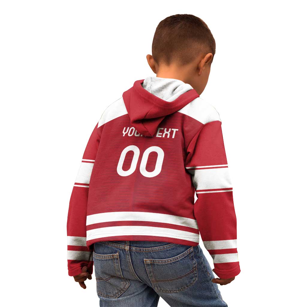 Custom Denmark Hockey Kid Hoodie Danish Lions