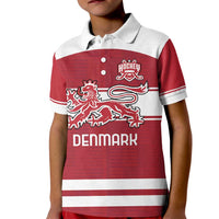 Custom Denmark Hockey Kid Polo Shirt Danish Lions