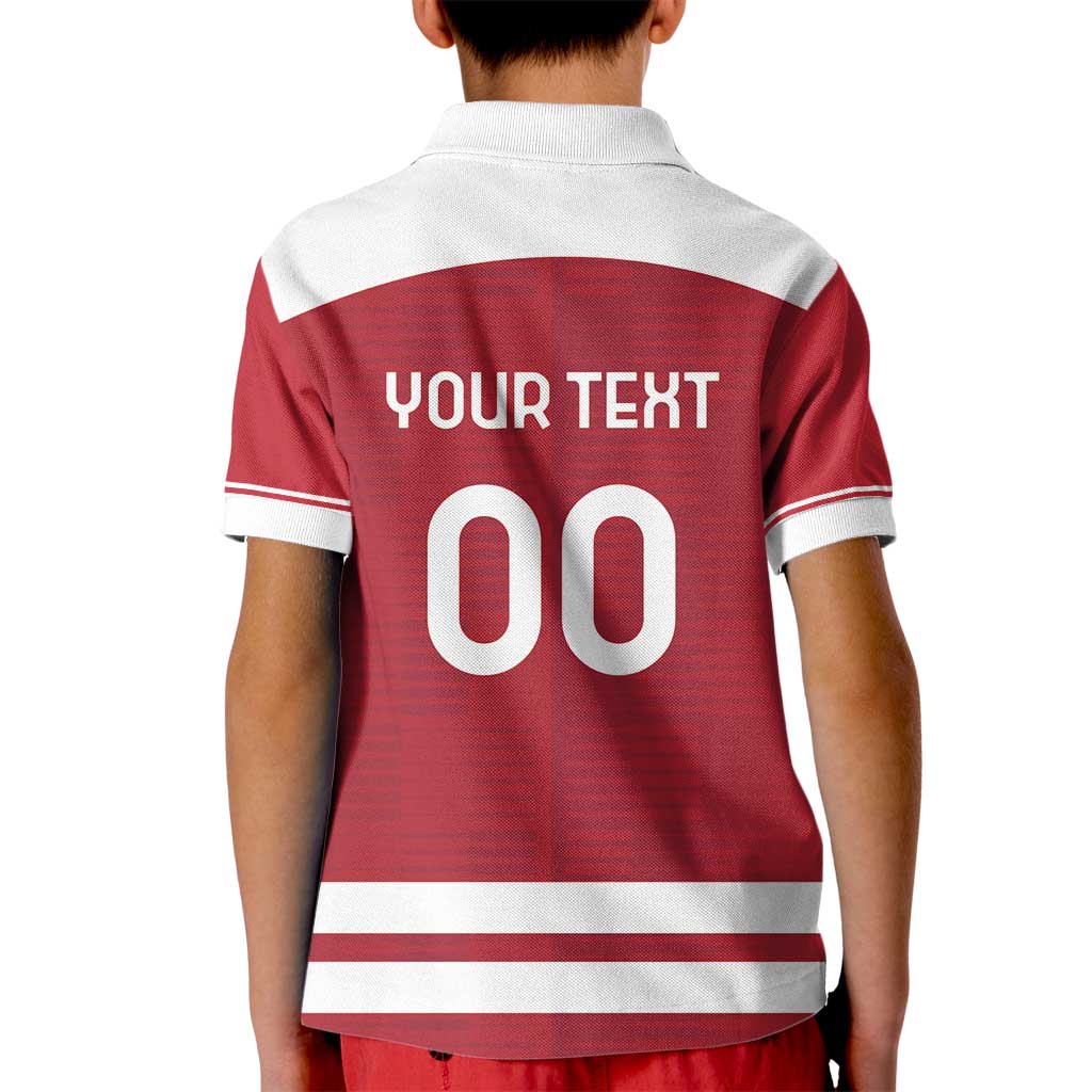 Custom Denmark Hockey Kid Polo Shirt Danish Lions