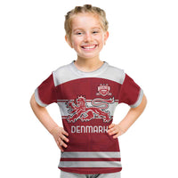 Custom Denmark Hockey Kid T Shirt Danish Lions