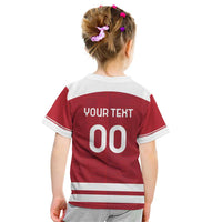 Custom Denmark Hockey Kid T Shirt Danish Lions