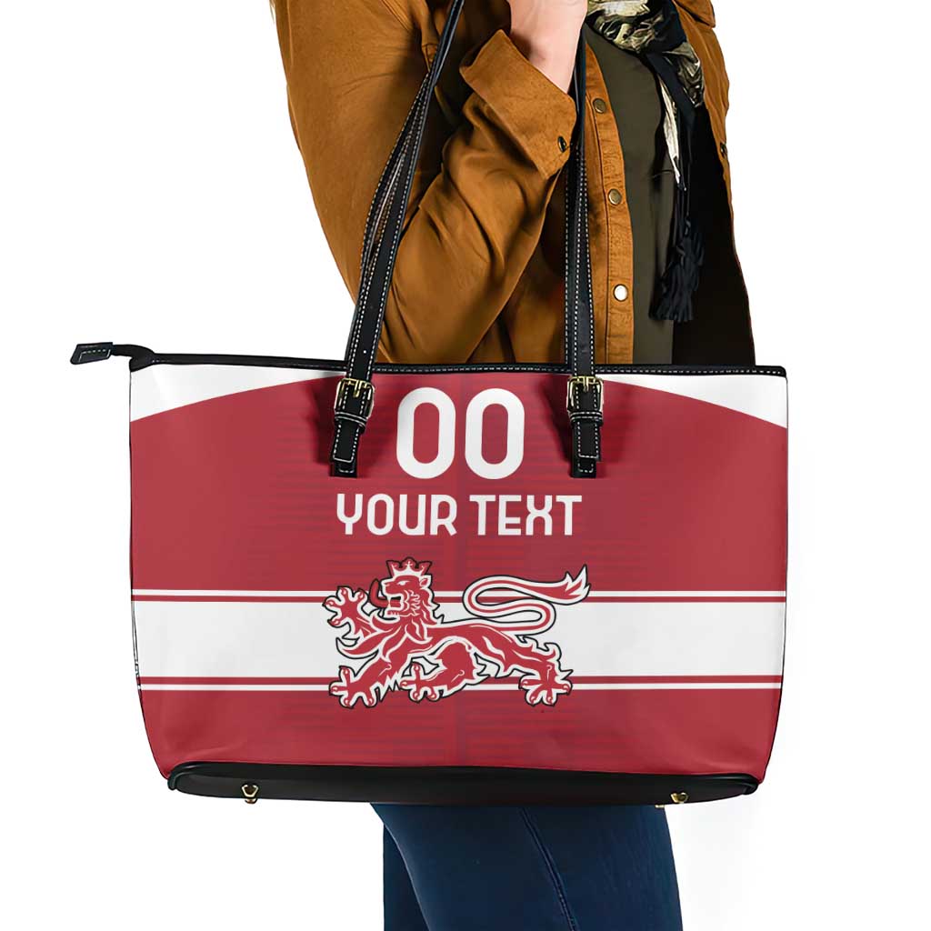 Custom Denmark Hockey Leather Tote Bag Danish Lions