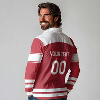 Custom Denmark Hockey Long Sleeve Polo Shirt Danish Lions