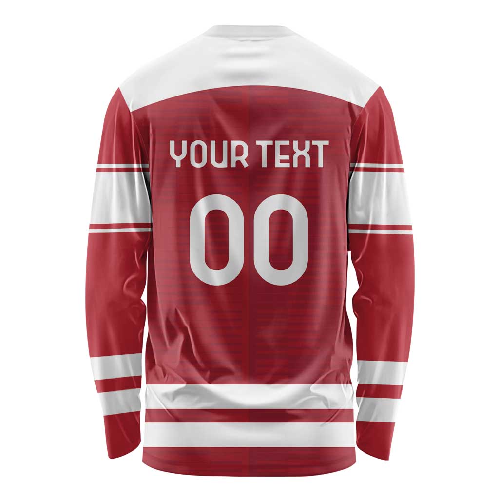 Custom Denmark Hockey Long Sleeve Shirt Danish Lions