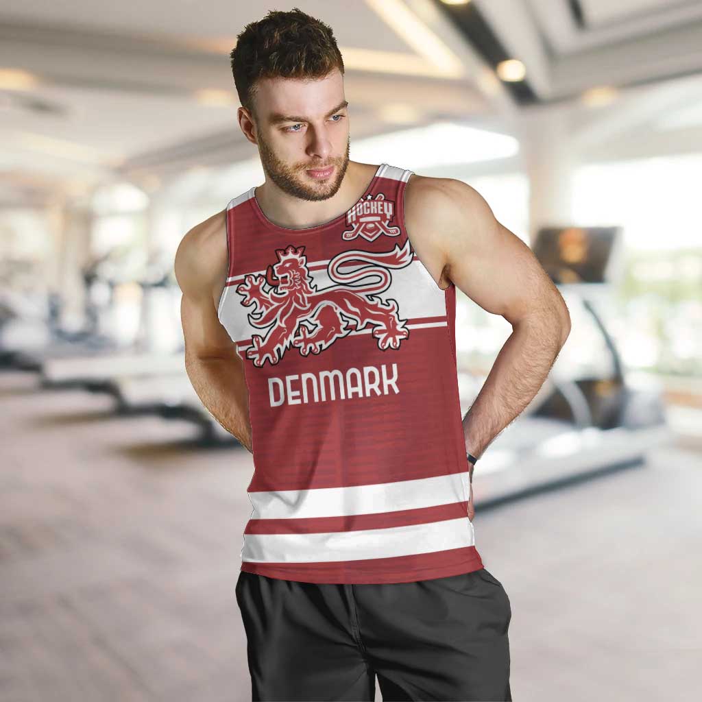 Custom Denmark Hockey Men Tank Top Danish Lions