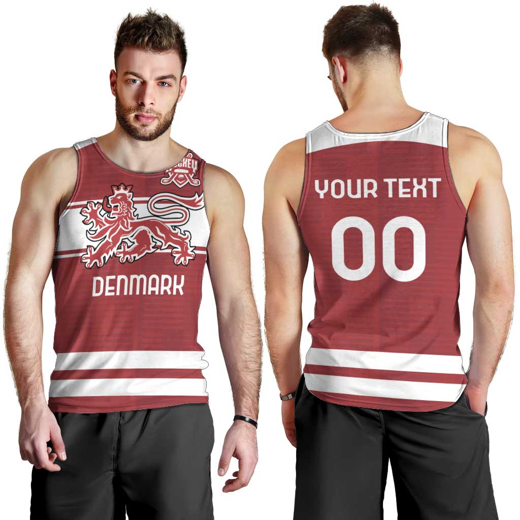 Custom Denmark Hockey Men Tank Top Danish Lions