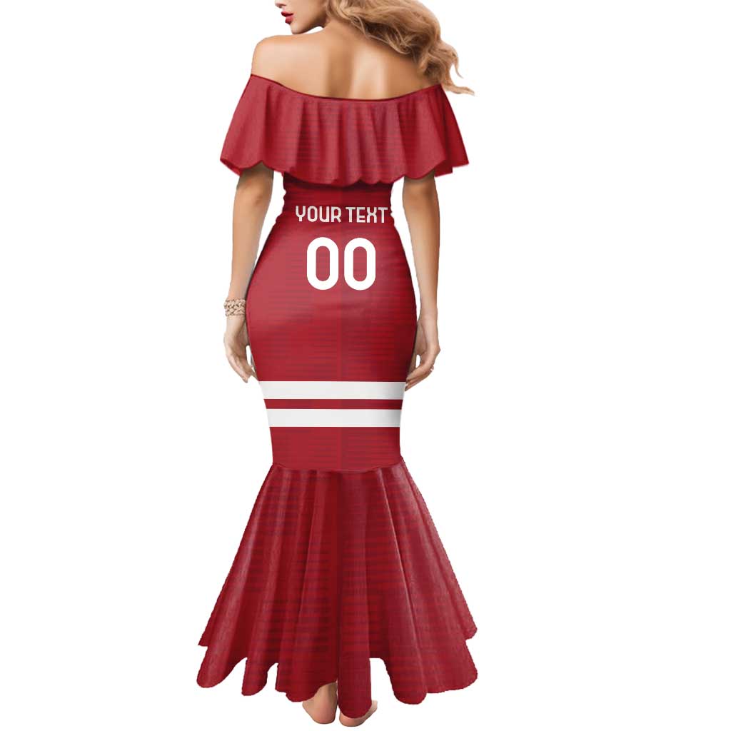 Custom Denmark Hockey Mermaid Dress Danish Lions