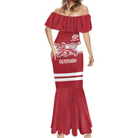 Custom Denmark Hockey Mermaid Dress Danish Lions