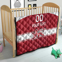 Custom Denmark Hockey Quilt Danish Lions