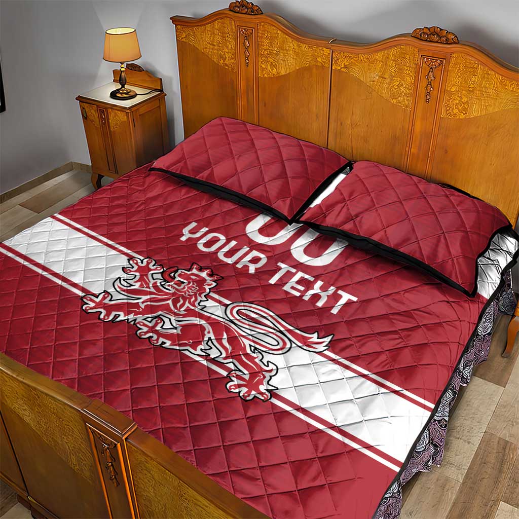 Custom Denmark Hockey Quilt Bed Set Danish Lions