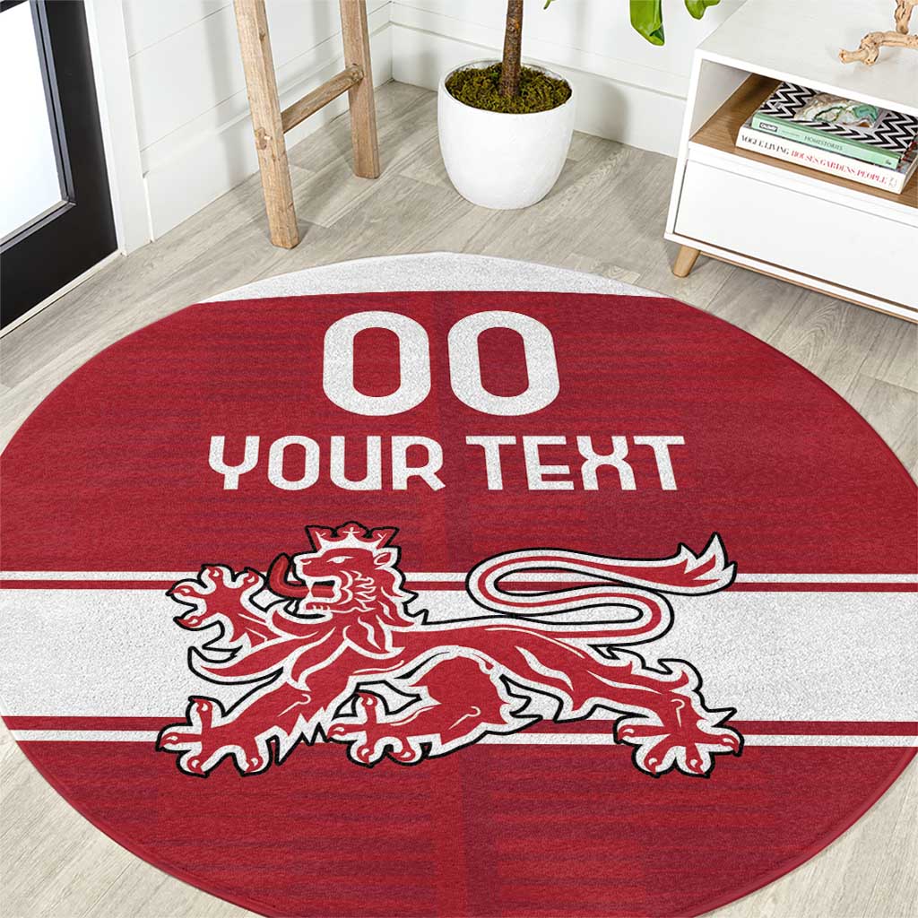 Custom Denmark Hockey Round Carpet Danish Lions