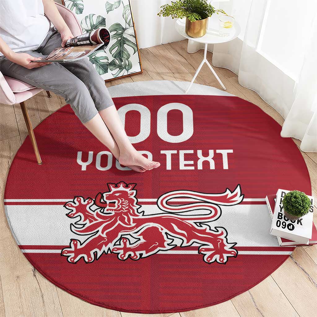 Custom Denmark Hockey Round Carpet Danish Lions