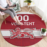 Custom Denmark Hockey Round Carpet Danish Lions