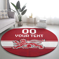 Custom Denmark Hockey Round Carpet Danish Lions