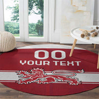 Custom Denmark Hockey Round Carpet Danish Lions