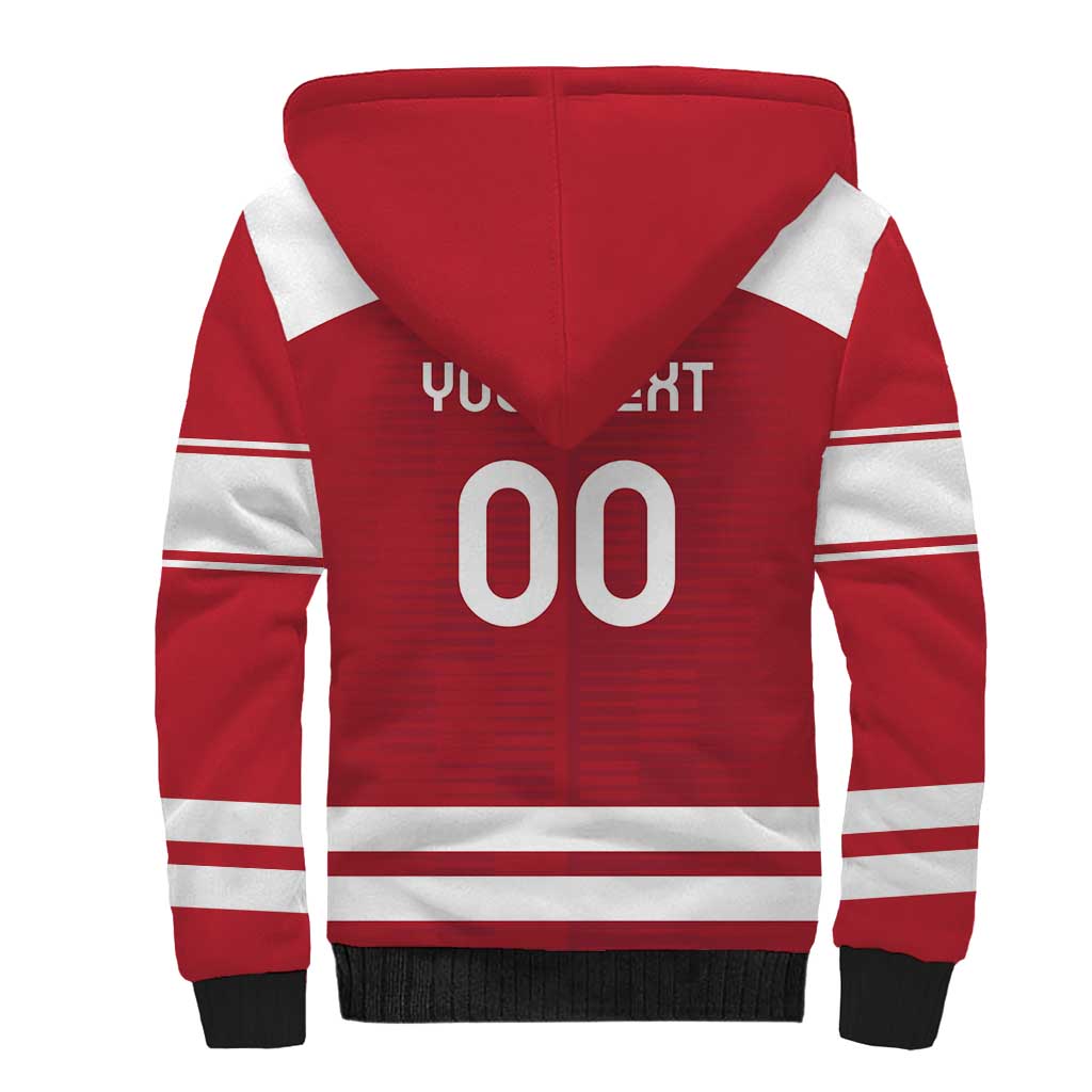 Custom Denmark Hockey Sherpa Hoodie Danish Lions