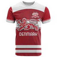 Custom Denmark Hockey T Shirt Danish Lions
