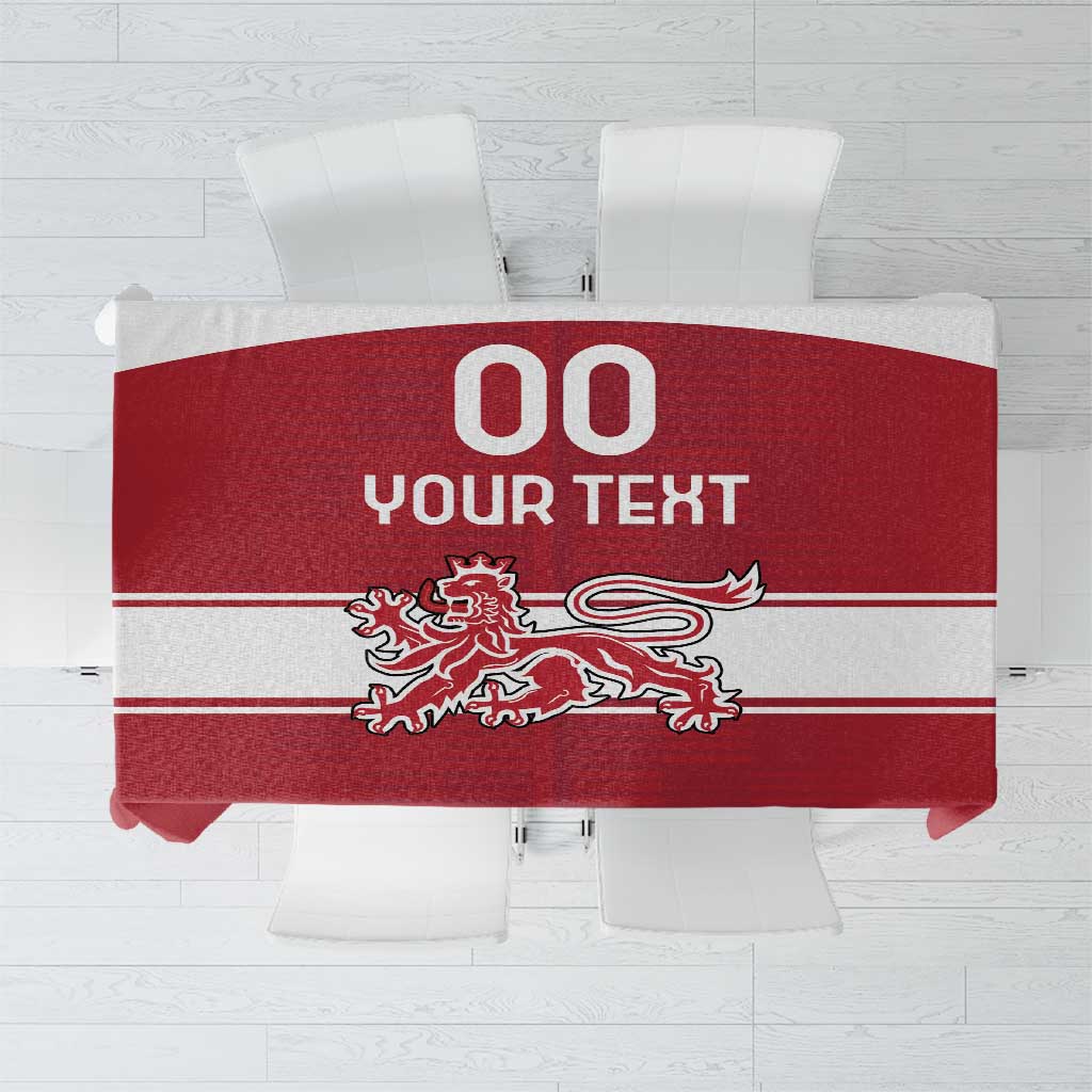 Custom Denmark Hockey Tablecloth Danish Lions