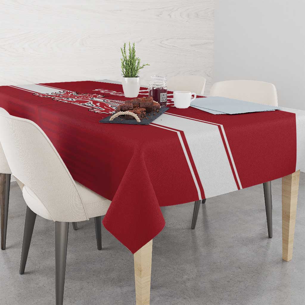 Custom Denmark Hockey Tablecloth Danish Lions