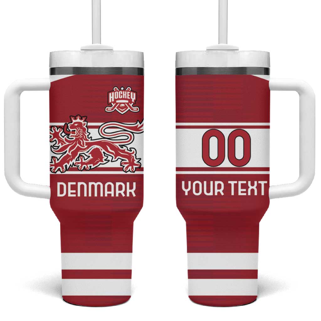 Custom Denmark Hockey Tumbler With Handle Danish Lions