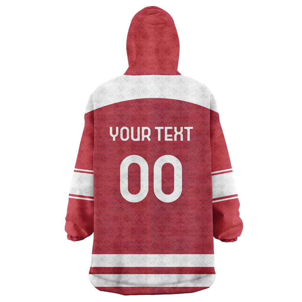 Custom Denmark Hockey Wearable Blanket Hoodie Danish Lions