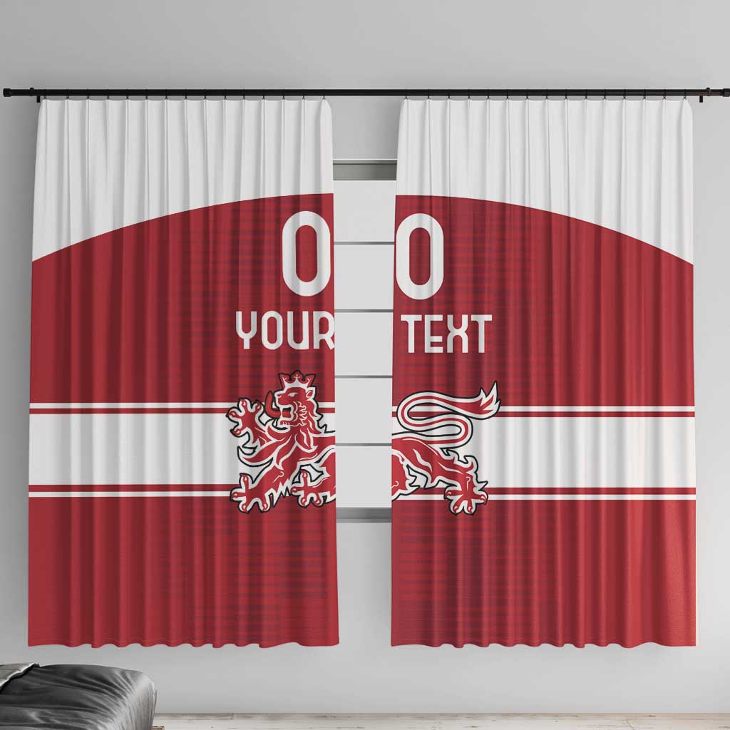 Custom Denmark Hockey Window Curtain Danish Lions