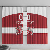 Custom Denmark Hockey Window Curtain Danish Lions