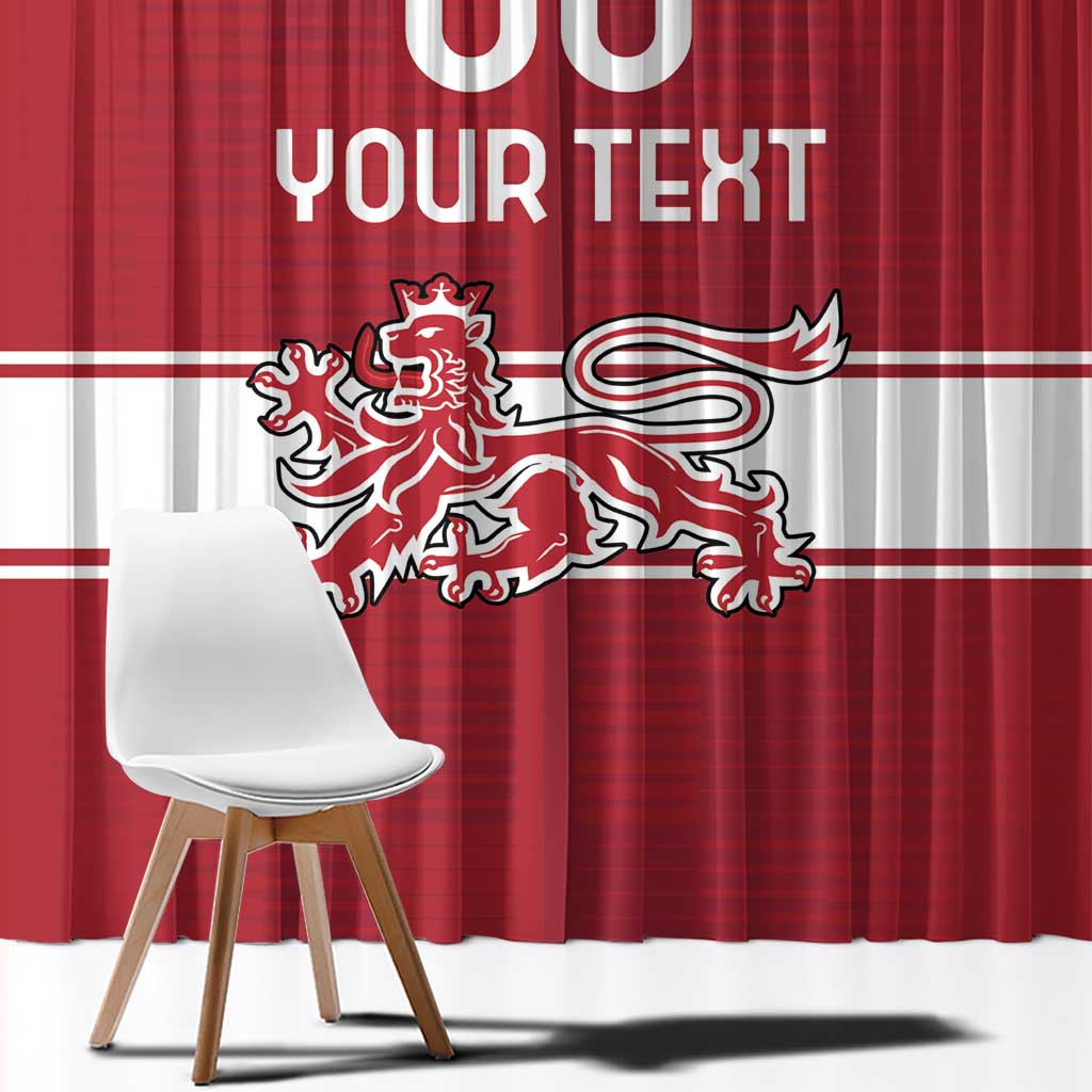 Custom Denmark Hockey Window Curtain Danish Lions