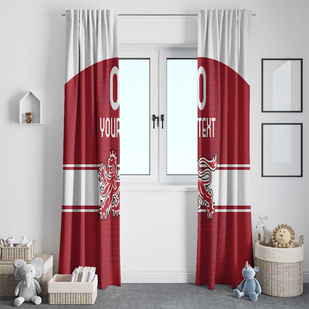 Custom Denmark Hockey Window Curtain Danish Lions