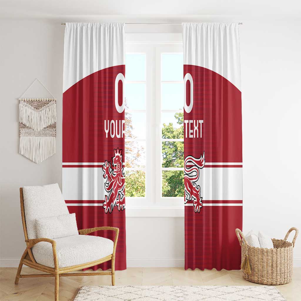 Custom Denmark Hockey Window Curtain Danish Lions