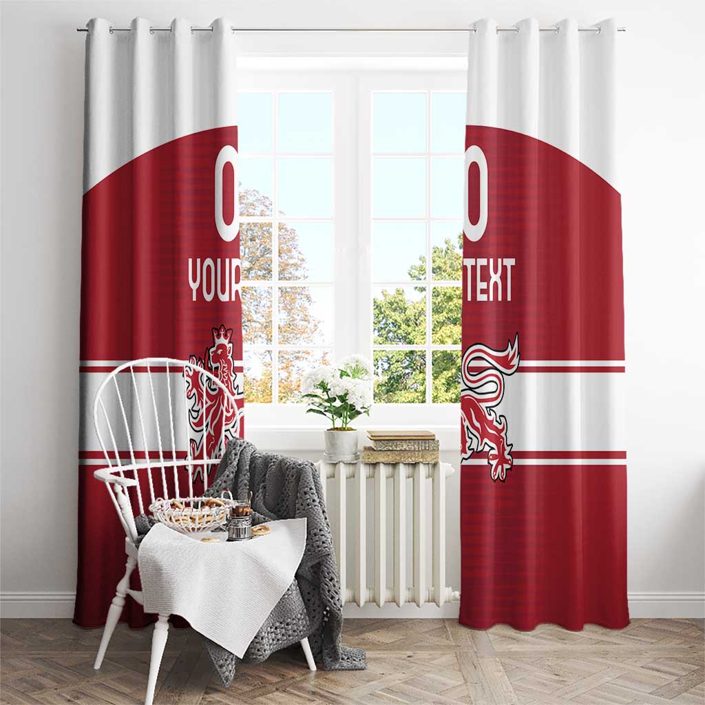 Custom Denmark Hockey Window Curtain Danish Lions