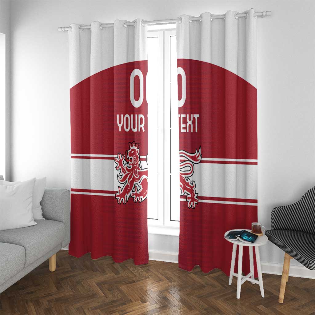 Custom Denmark Hockey Window Curtain Danish Lions