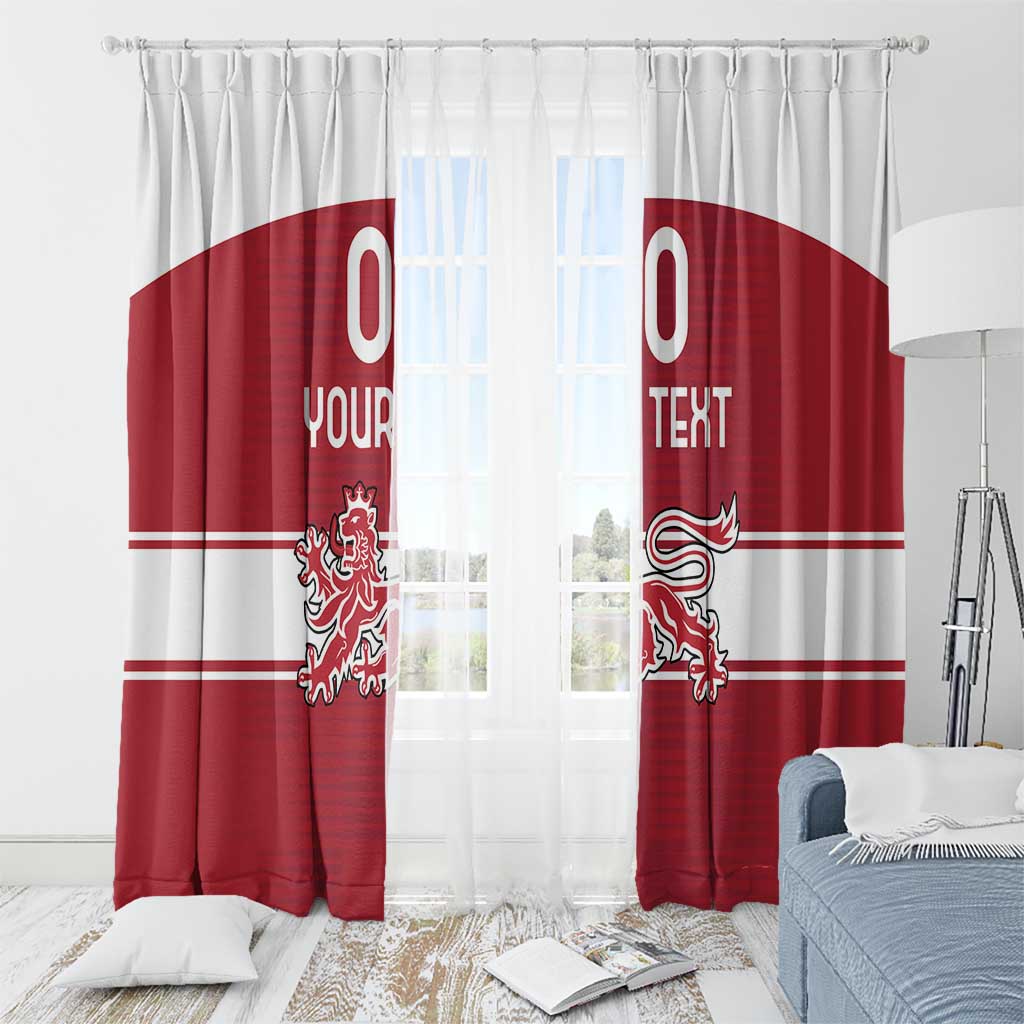 Custom Denmark Hockey Window Curtain Danish Lions