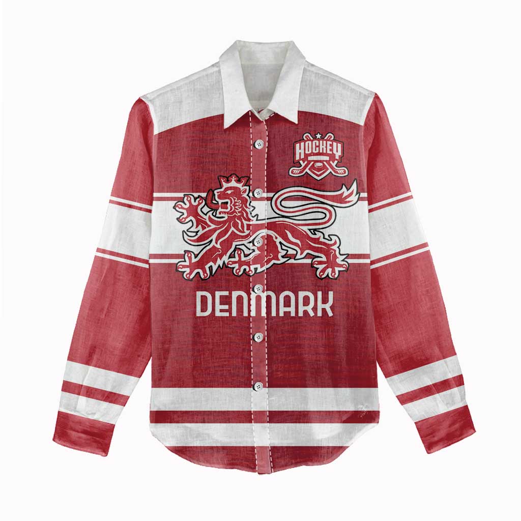 Custom Denmark Hockey Women Casual Shirt Danish Lions