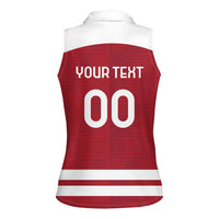 Custom Denmark Hockey Women Sleeveless Polo Shirt Danish Lions