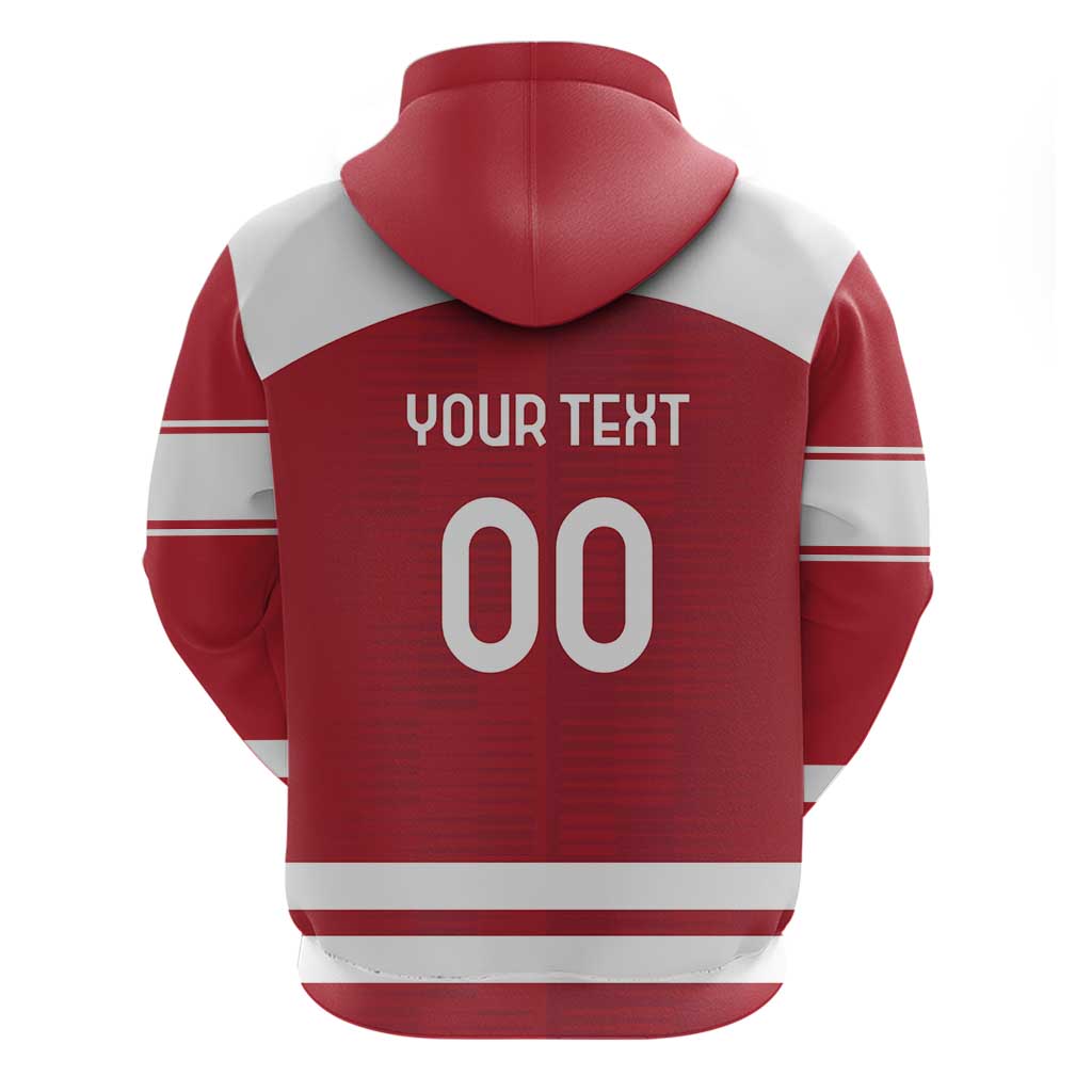 Custom Denmark Hockey Zip Hoodie Danish Lions