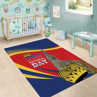 Liechtenstein National Day 1866 Area Rug Gold Crown Vaduz Cathedral