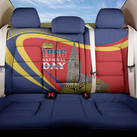 Liechtenstein National Day 1866 Back Car Seat Cover Gold Crown Vaduz Cathedral