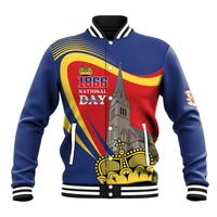 Liechtenstein National Day 1866 Baseball Jacket Gold Crown Vaduz Cathedral