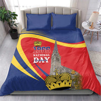 Liechtenstein National Day 1866 Bedding Set Gold Crown Vaduz Cathedral