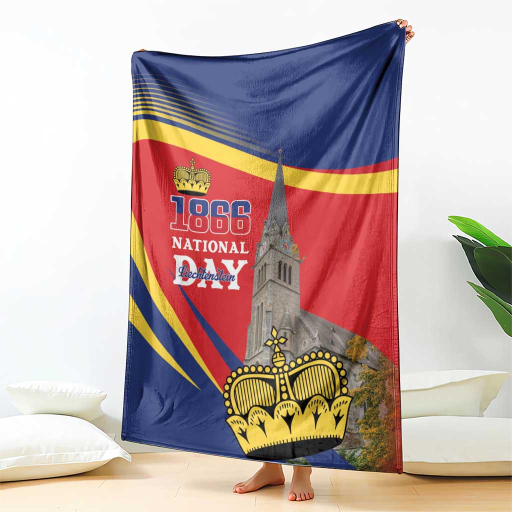 Liechtenstein National Day 1866 Blanket Gold Crown Vaduz Cathedral